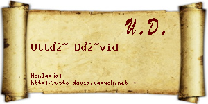 Uttó Dávid névjegykártya